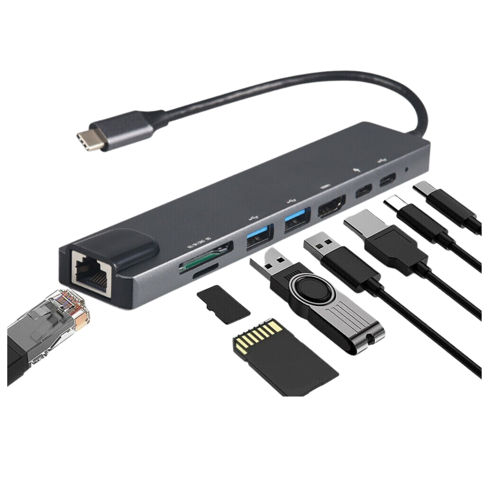 MultiPort™HUB ADAPTADOR TIPO C 8 EN 1